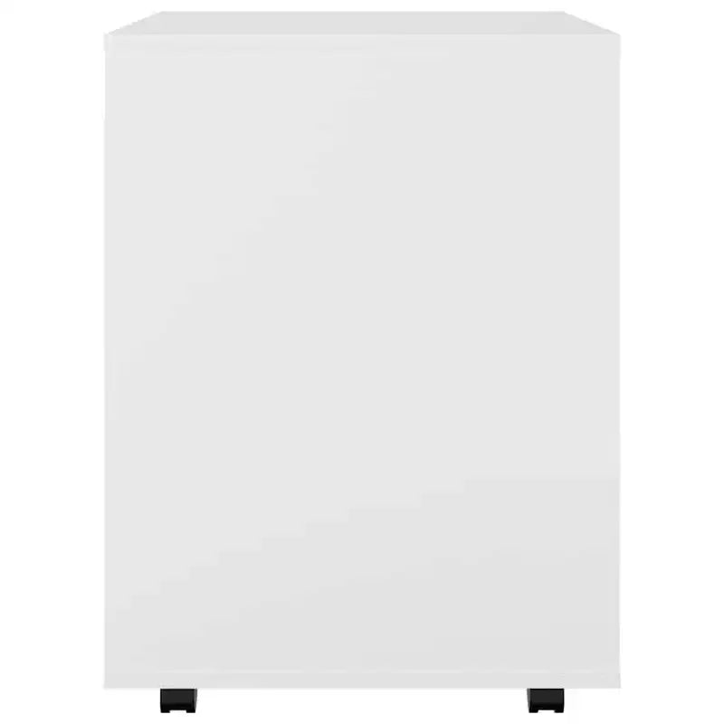 vidaXL Armoire de rangement Blanc Bois d'ingénierie Taille moyenne Élégant