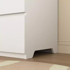 Commode de rangement large à 6 tiroirs JVNOXK blanche, Organiseur de vêtements moderne en bois pour chambre à coucher, couloir, entrée et salon