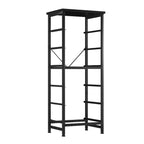 JIONJOY Armoire de rangement étroite à 6 tiroirs avec étagères ouvertes, pour chambre à coucher, salon, bureau, organisation – Tissu gris