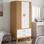 vidaXL Armoire Blanc et marron