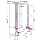 vidaXL Armoire Blanc et marron