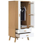 vidaXL Armoire Blanc et marron