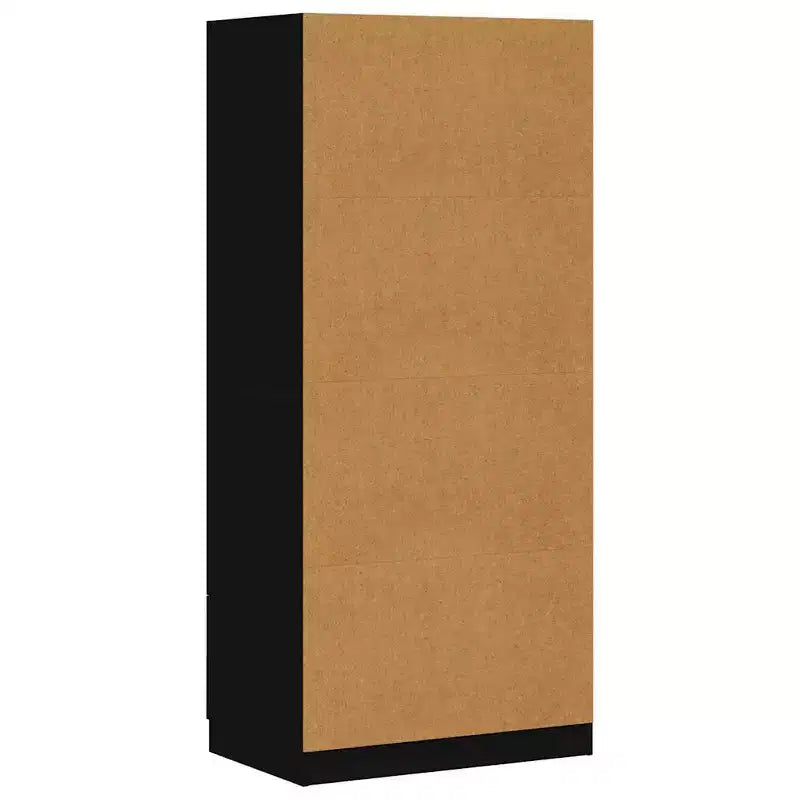 vidaXL Armoire noire en bois d'ingénierie Armoire compacte rectangulaire