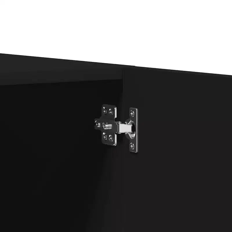 vidaXL Armoire noire en bois d'ingénierie Armoire compacte rectangulaire