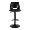 GustoWave Faux Leather Swivel Bar Stools With Backrest And Adjustable Height, Set Of 2