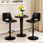 Tabourets de bar pivotants GustoWave en similicuir avec dossier et hauteur réglable, lot de 2
