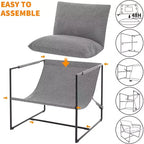 GustoWave Ensemble de 2 fauteuils d'appoint contemporains, chaises décontractées modernes pour salon, coin lecture ou chambre d'amis