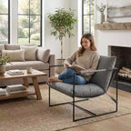 GustoWave Ensemble de 2 fauteuils d'appoint contemporains, chaises décontractées modernes pour salon, coin lecture ou chambre d'amis