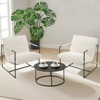 GustoWave Ensemble de 2 fauteuils d'appoint contemporains, chaises décontractées modernes pour salon, coin lecture ou chambre d'amis
