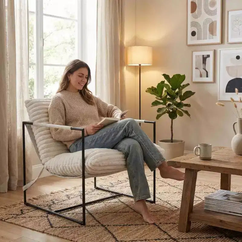 GustoWave Ensemble de 2 fauteuils d'appoint contemporains, chaises décontractées modernes pour salon, coin lecture ou chambre d'amis