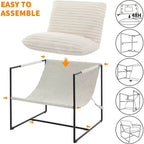 GustoWave Ensemble de 2 fauteuils d'appoint contemporains, chaises décontractées modernes pour salon, coin lecture ou chambre d'amis