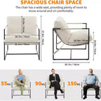 GustoWave Ensemble de 2 fauteuils d'appoint contemporains, chaises décontractées modernes pour salon, coin lecture ou chambre d'amis