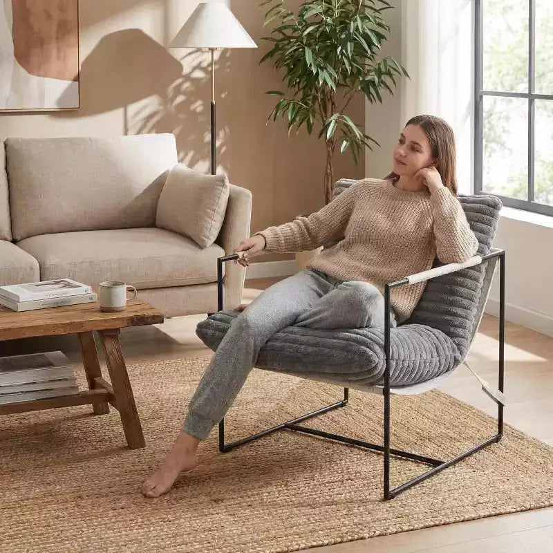 GustoWave Ensemble de 2 fauteuils d'appoint contemporains, chaises décontractées modernes pour salon, coin lecture ou chambre d'amis