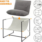 GustoWave Ensemble de 2 fauteuils d'appoint contemporains, chaises décontractées modernes pour salon, coin lecture ou chambre d'amis