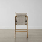 Tabouret de bar hauteur comptoir avec accoudoirs en bois tressé, lot de 2