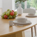 Table à manger ovale de 170 cm pour 6 personnes - 170x85x79 cm