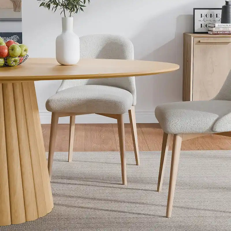 Table à manger ovale de 170 cm pour 6 personnes - 170x85x79 cm