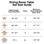 Table à manger ovale de 170 cm pour 6 personnes - 170x85x79 cm