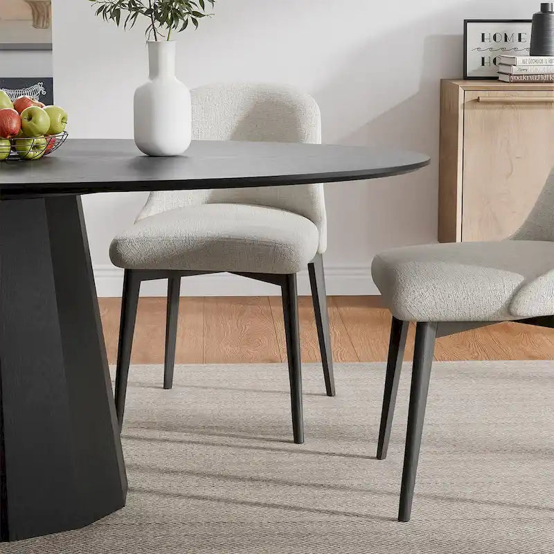 Table à manger ovale de 170 cm pour 6 personnes - 170x85x79 cm