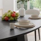 Table à manger ovale de 170 cm pour 6 personnes - 170x85x79 cm