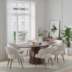 Table à manger ovale de 170 cm pour 6 personnes - 170x85x79 cm