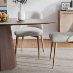 Table à manger ovale de 170 cm pour 6 personnes - 170x85x79 cm