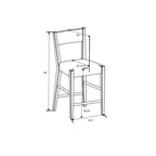 Lot de 2 tabourets de bar rembourrés Yalecrest avec dossier et cadre en bois, hauteur comptoir, crème/naturel - Threshold™ conçu avec Studio McGee