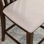 Lot de 2 tabourets de bar rembourrés Foret hauteur comptoir Chêne rustique - HOMES: Inside + Out
