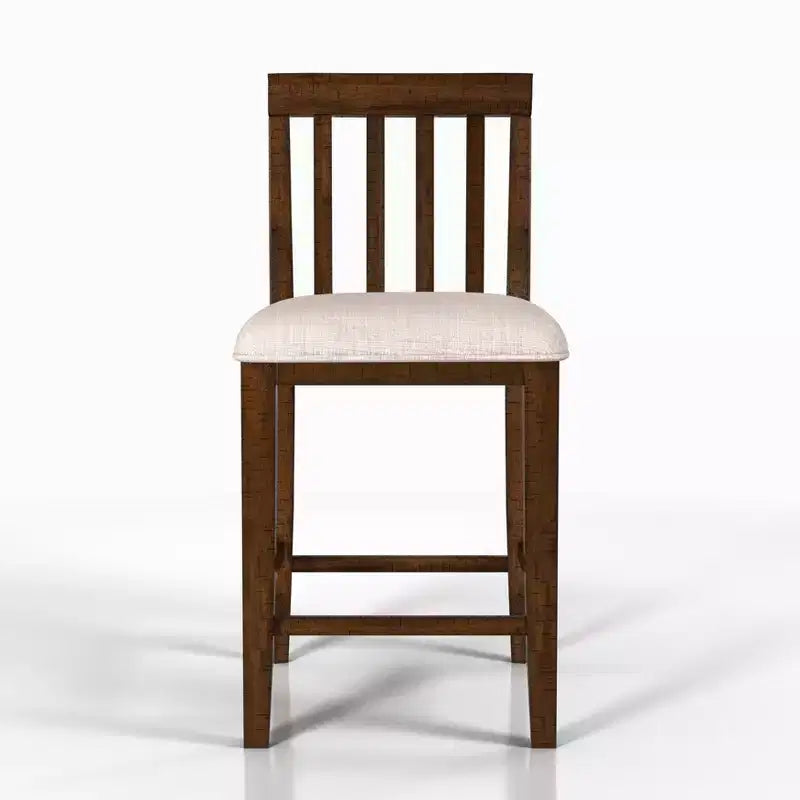 Lot de 2 tabourets de bar rembourrés Foret hauteur comptoir Chêne rustique - HOMES: Inside + Out