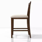 Lot de 2 tabourets de bar rembourrés Foret hauteur comptoir Chêne rustique - HOMES: Inside + Out