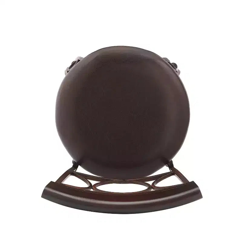 Tabouret de Bar Pivotant Rembourré Circles Back 61 cm (24 po) Hauteur Comptoir Métal/Noir - Linon : Design Élégant, Assise Confortable