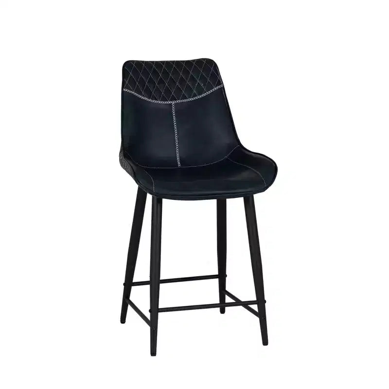 Linon Elder Upholstered Counter Height Barstool Blue