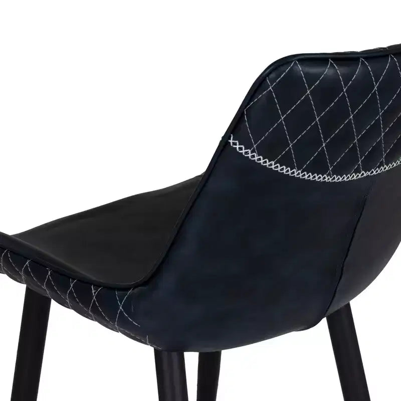 Tabouret de bar rembourré Linon Elder à hauteur de comptoir bleu