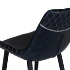 Tabouret de bar rembourré Linon Elder à hauteur de comptoir bleu