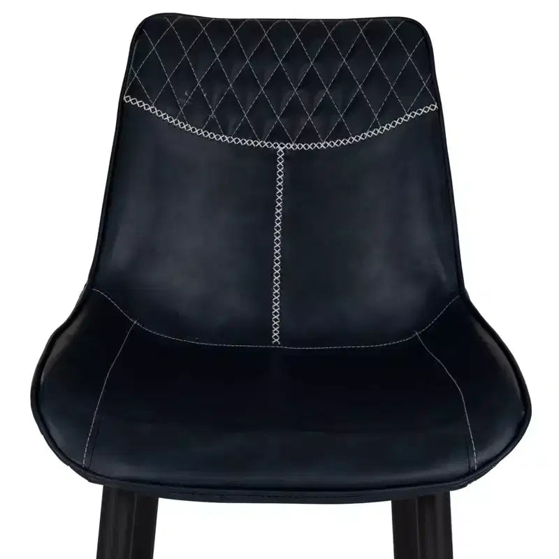Tabouret de bar rembourré Linon Elder à hauteur de comptoir bleu