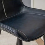 Tabouret de bar rembourré Linon Elder à hauteur de comptoir bleu