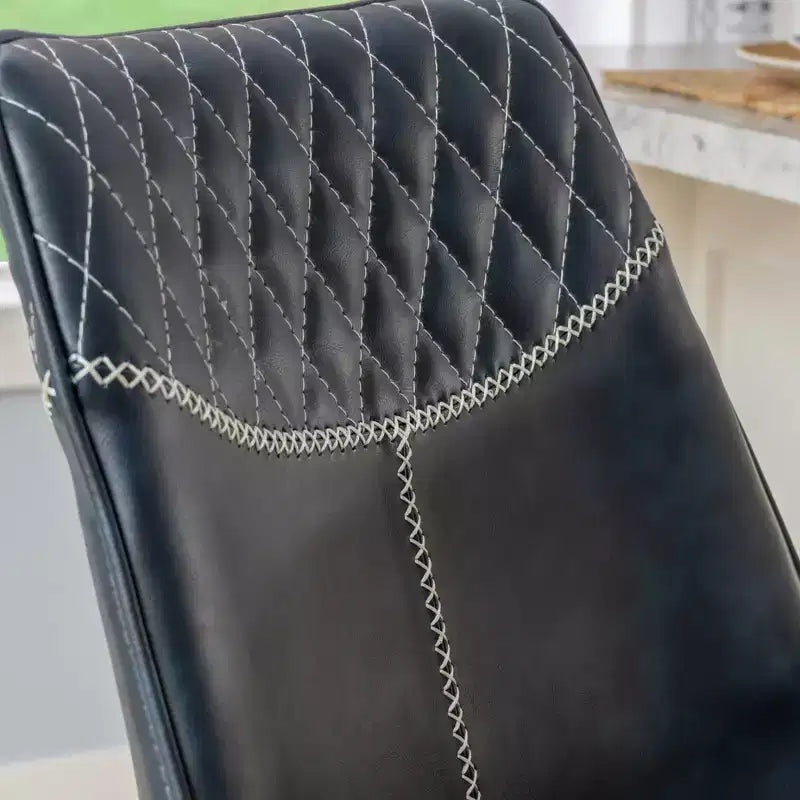 Tabouret de bar rembourré Linon Elder à hauteur de comptoir bleu