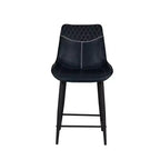 Tabouret de bar rembourré Linon Elder à hauteur de comptoir bleu