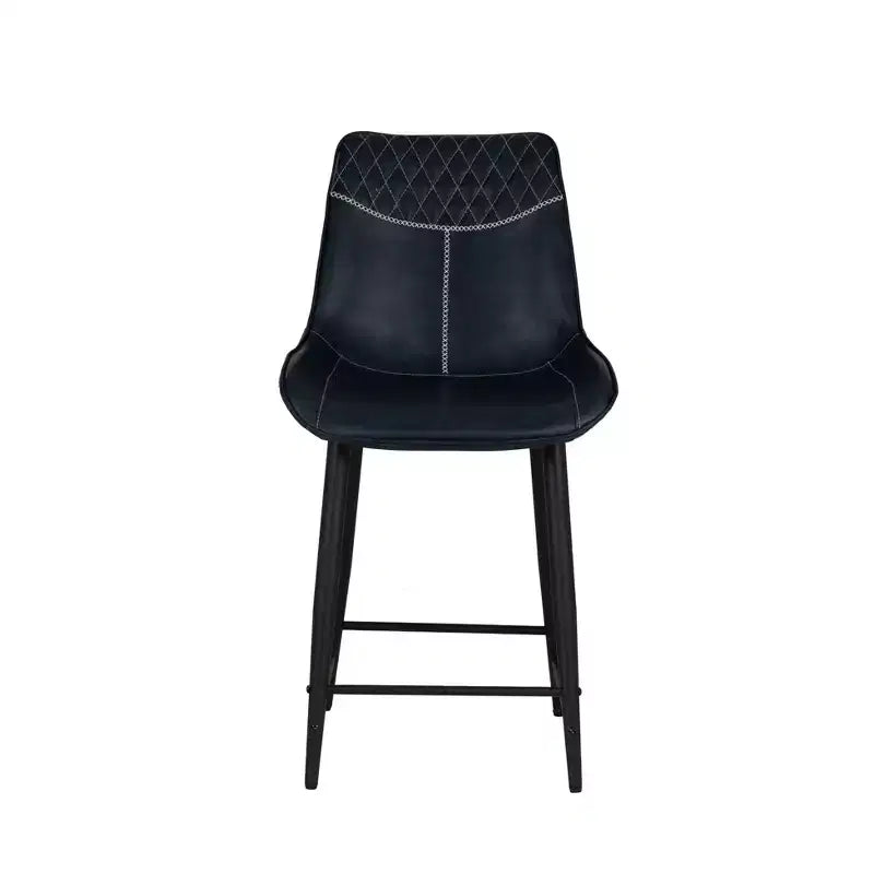 Tabouret de bar rembourré Linon Elder à hauteur de comptoir bleu