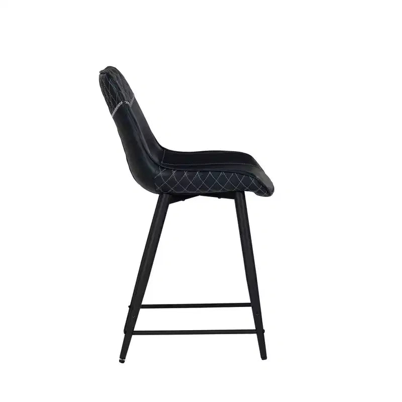 Tabouret de bar rembourré Linon Elder à hauteur de comptoir bleu
