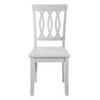 Lot de 2 chaises d'appoint Naples blanches de 18 pouces - Steve Silver Co. : Bois d'hévéa, dossier haut, sans accoudoirs, certifié CARB