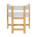Christopher Knight Home Lot de 2 chaises de salle à manger Caleb en bois d'hévéa rembourrées avec dossier ouvert beige/naturel