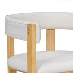 Christopher Knight Home Lot de 2 chaises de salle à manger Caleb en bois d'hévéa rembourrées avec dossier ouvert beige/naturel