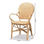 Chaises de salle à manger en rotin Genna Naturel/Marron - Bali & Paris