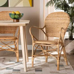 Chaises de salle à manger en rotin Genna Naturel/Marron - Bali & Paris