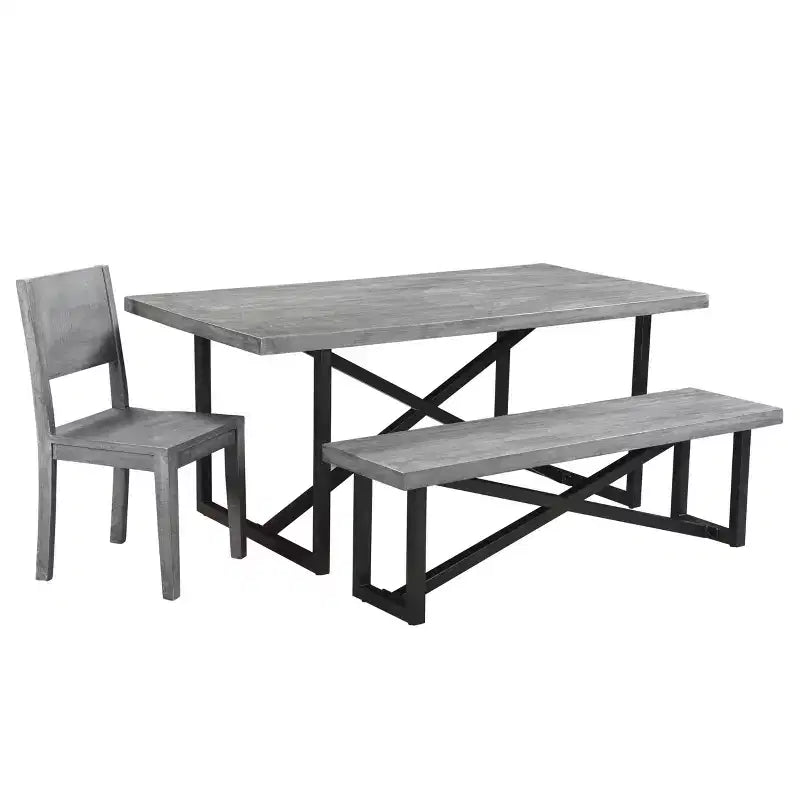 Banc de salle à manger en bois de manguier Raven 60" marron - Timbergirl