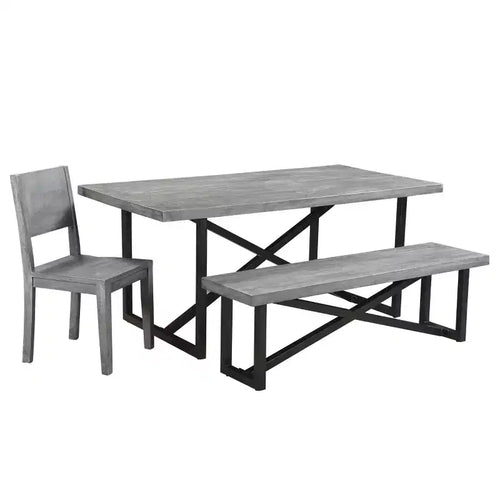 Banc de salle à manger en bois de manguier Raven 60" marron - Timbergirl