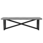 Banc de salle à manger en bois de manguier Raven 60" marron - Timbergirl