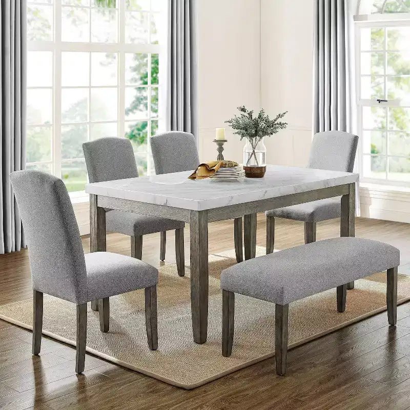 Lot de 2 chaises d'appoint Emily 19 po, blanc/gris - Steve Silver Co.