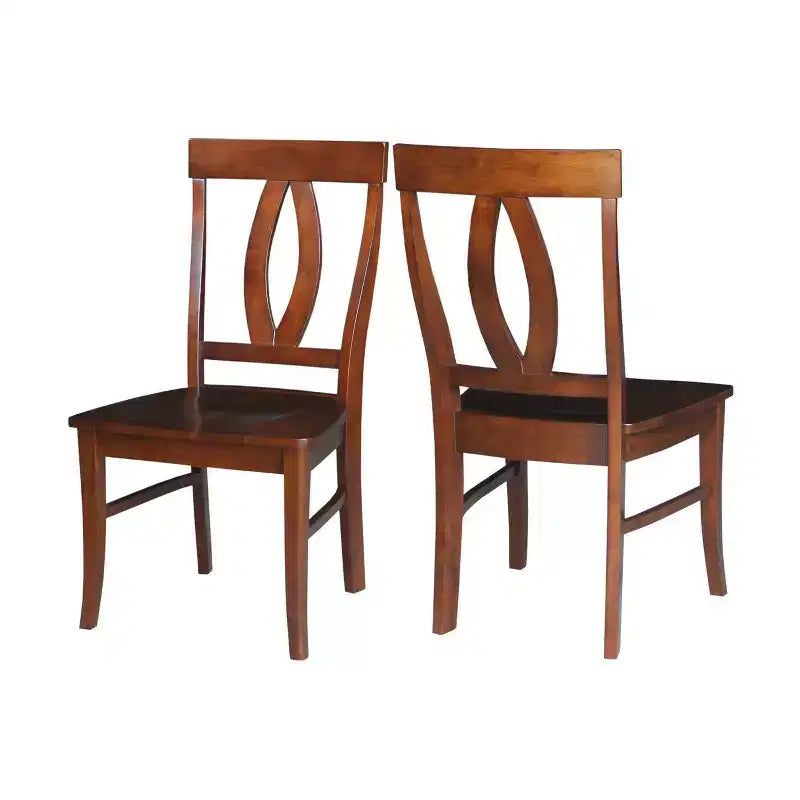 Lot de 2 chaises Cosmo Verona Splat Back Espresso - International Concepts